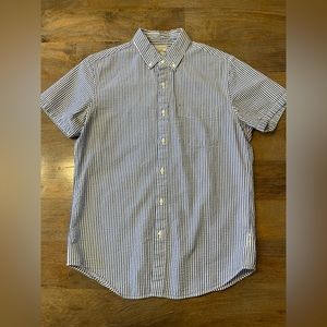 J. Crew Slim Fit Seersucker Short Sleeve Button Down
